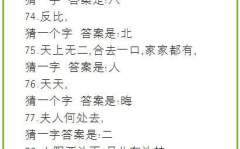 猜字谜100个高难度,挑战高难度字谜之旅